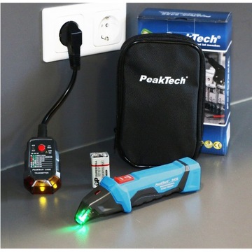 PeakTech 3432 RCD тестер предохранителей и розеток