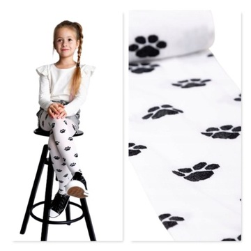 Колготки 40DEN WHITE с LEAPS, размер 128-134.