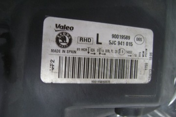 SKODA RAPID - SVĚTLO LEVÝ