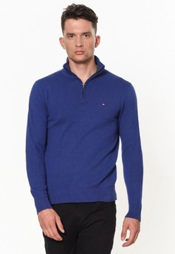 TOMMY HILFIGER SWETER CZARNY Z KASZMIREM S SPF