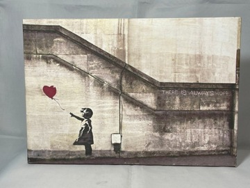 BANKSY - Dziewczynka z balonikiem - Obraz na płótnie
