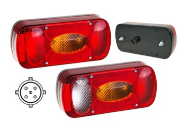 LAMPY TYLNE ZESPOLONE ŚWIATŁO NA BAGAŻNIK ROWEROWY LEWA +PRAWA WTYK BAJONET