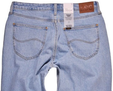 LEE spodnie HIGH WAIST straight BLUE jeans CAROL _ W32 L31