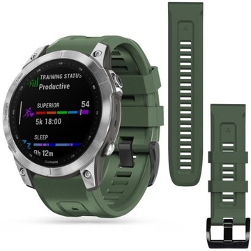 Pasek Silikonowy Zielony do Garmin Fenix 7