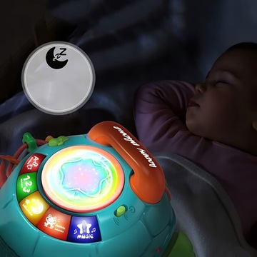 ОБРАЗОВАТЕЛЬНАЯ ЧЕРЕПАХА СВЕТОДИОДНАЯ ИНТЕРАКТИВНАЯ ИГРУШКА МУЗЫКАЛЬНЫЕ МЕЛОДИИ ТЕЛЕФОН ЦИФРЫ 6в1