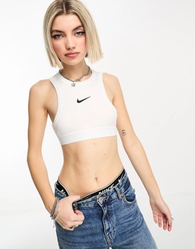 NIKE 40 L TOP PRĄŻKOWANY BIAŁY R9508