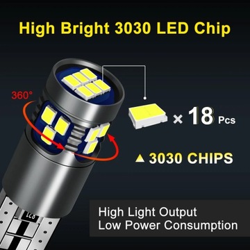 2шт W5W LED T10 Светодиодная лампа 168 194 Canbus Nor