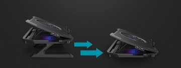 Охлаждающая подставка для ноутбука GENESIS OXID 850 RGB + чехол для камеры