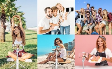 ПАЛКА ДЛЯ СЕЛФИ ШТАТИВ ДИСТАНЦИОННЫЙ АККУМУЛЯТОР 1,1 М KZOMKZOO БЕЛЫЙ