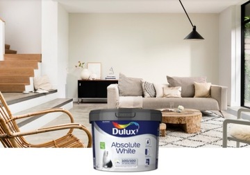 КРАСКА DULUX ABSOLUTE WHITE ДЛЯ СТЕН И ПОТОЛКОВ MATT WHITE 9л