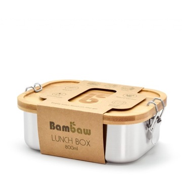 Lunchbox stal nierdzewna bambus 800 ml Bambaw