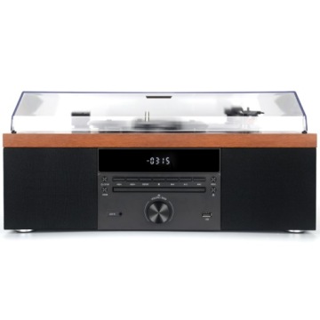 AKAI RETRO TURN PLAYER CD-РАДИО FM BLUETOOTH 5.0 USB 3-СКОРОСТНОЙ ДЕРЕВЯННЫЙ