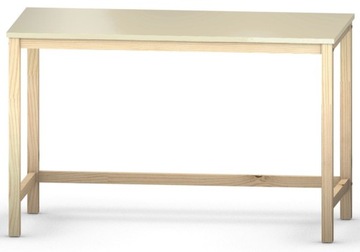 BEŻOWE Biurko Stelaż LITE DREWNO 120 cm