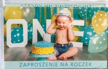 Zaproszenie na Roczek 1 Urodziny Chłopiec