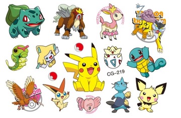 Tatuaże zmywalne dla dzieci POKEMON CG219
