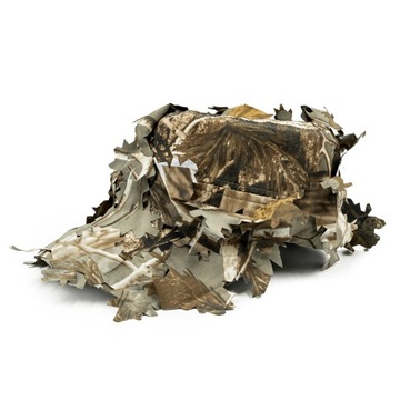 Czapka z daszkiem MASKUJĄCA LIŚCIE 3D myśliwska