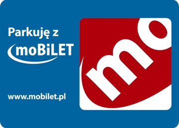 Naklejka parkingowa moBiLET na szybę 5 x 7 cm
