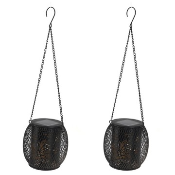 2 szt. Solarna latarnia ogrodowa Iron Art IP65 wodoodporna ciepła QM
