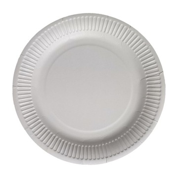 Talerz papierowy biały 23cm, 100szt
