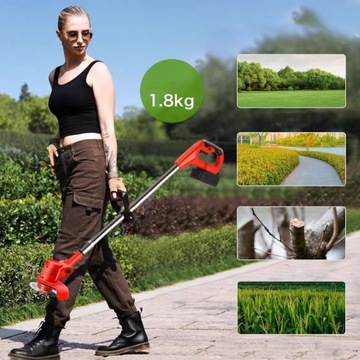 ТРИММЕР ДЛЯ ТРАВЫ 21 В 2X АККУМУЛЯТОРНАЯ КОСИЛКА ТЕЛЕСКОПИЧЕСКИЙ РЫЧАГ РЕГУЛИРОВКИ