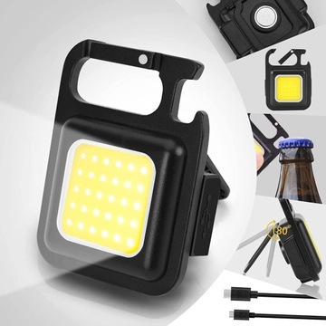 Mini Mocna latarka LED COB z magnesem 500mAh 500lm
