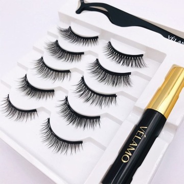 МАГНИТНЫЕ РЕСНИЦЫ 5X ДЛИНЫ + ПИНЦЕТ + ПОДВОДКА ДЛЯ ГЛАЗ