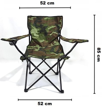 KRZESŁO SKŁADANE Z POKROWCEM TURYSTYCZNE OGRODOWE PLAŻOWE WĘDKARSKIE MORO