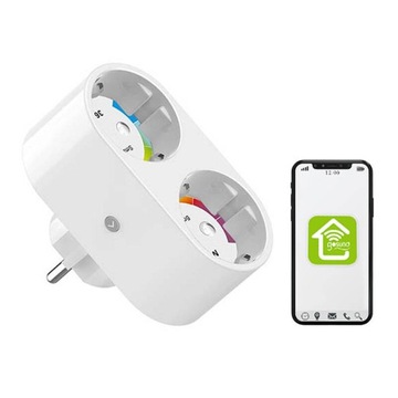 ДВОЙНАЯ ИНТЕЛЛЕКТУАЛЬНАЯ WIFI РОЗЕТКА 3500 Вт ПРОГРАММАТОР ПРИЛОЖЕНИЕ ТАЙМЕРА TUYA