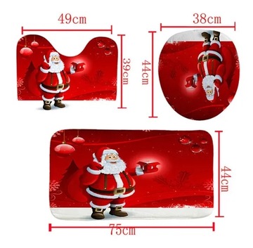 Комплект рождественских штор для ванной комнаты