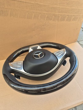Красивое деревянное рулевое колесо Mercedes AMG W222 C217 CLS W218 W205 GLK GLC