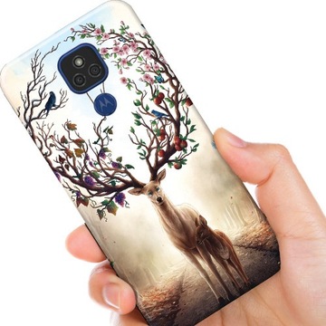 ETUI do MOTOROLA MOTO E7 PLUS + SZKŁO WZORY CASE