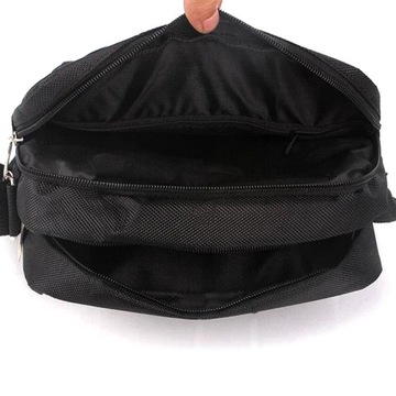 Мужская черная сумка через плечо для работы