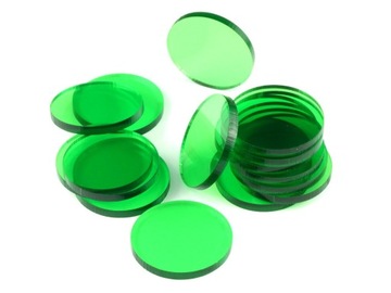 Podstawki pod figurki, zielone, 32x3 mm (15)