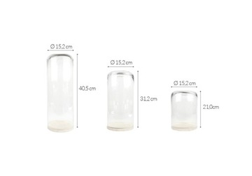 WALENTYNKI SZKLANY KLOSZ / WAZON PREZENT BOX 40 cm