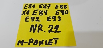 BMW E87 E90 E81 E88 E92 E84 VOLANT MULTIFUNKČNÍ ULOŽENÍ M-PAKET NR 22