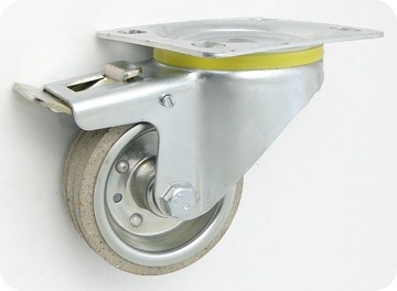 6SH Koło gumowe skrętne z hamulcem fi 80mm 60kg