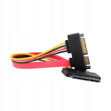 KABEL PRZEDŁUŻACZ SATA 22 ZASILANIE 7 15 PIN 30cm