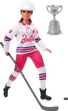 BARBIE LALKA HOKEISTKA HOKEJ SPORTY ZIMOWE MATTEL