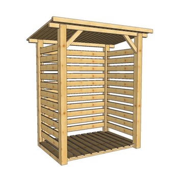 Drewutnia wiata na drewno kominkowe SOLIDNA 1,6x1,1m