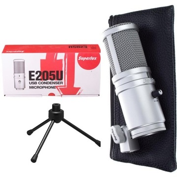 SUPERLUX E205U USB КОНДЕНСАТОРНЫЙ СТУДИЙНЫЙ МИКРОФОН
