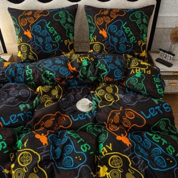 Двуспальное постельное белье 140x200 + наволочка 70x80 комплект постельного белья игровой блокнот рисунок