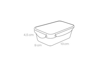 КОНТЕЙНЕР ДЛЯ ПИЩЕВЫХ ПРЯМОУГОЛЬНЫХ TESCOMA 0,2 Л