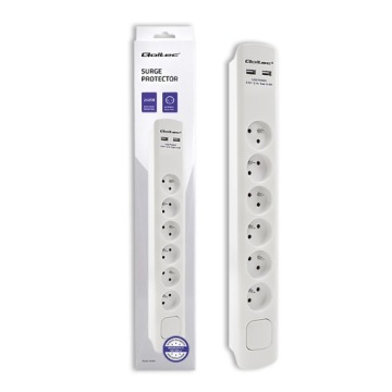 Противопомпажная полоса | 6 розеток | 2xUSB | 1|