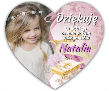 Благодарность гостям Первое Причастие Крещение День Рождения Годик МАГНИТ + КОНВЕРТ