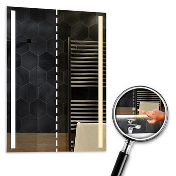 Lustro Podświetlane Paris Dual LED 80x100 cm z włącznikiem dotykowym