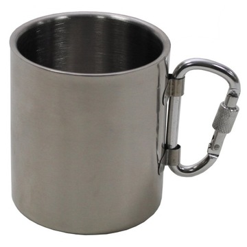 KUBEK TURYSTYCZNY 300ml Z KARABIŃCZYKIEM STALOWY
