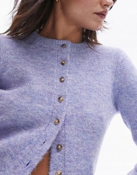 SWETER GUZIKI L8X NH2__L TOPSHOP NIEBIESKI KLASYCZNY