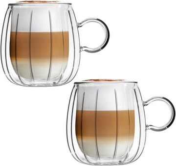 Szklanki do kawy i herbaty Vialli Design 350 ml 2 szt. z uszkiem