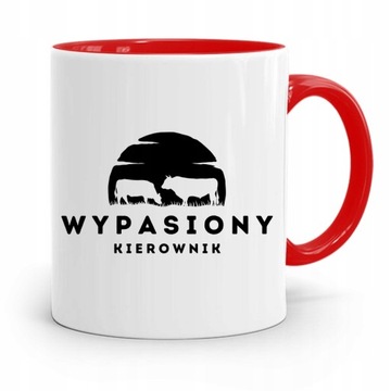 KUBEK CZERWONY PREZENT DLA WYPASIONEGO KIEROWNIKA z Nadrukiem ze Zdjęciem