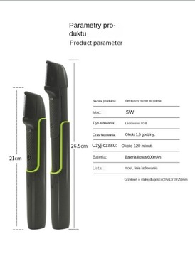 Golarka elektryczna golarka męska golarka do tyłu chowana składana golarka